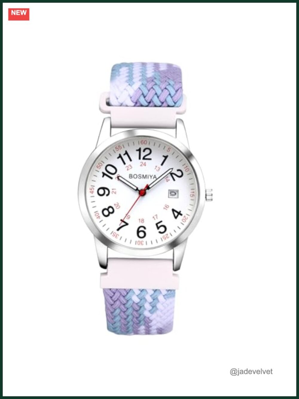 Lancardo Analog Quartz Watch Adjustable Stretch Band 24-Hour Dial Casual